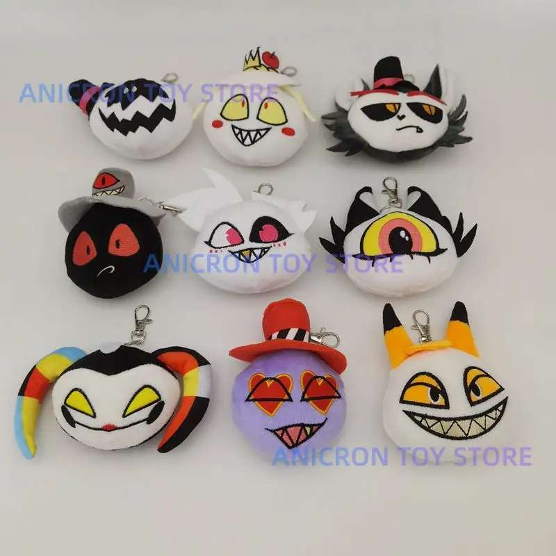 

New In Stock Hazbin Hotel Vaggie Angel Dust Alastor Husk Doll Keychain Pendant 15cm Plush Toy