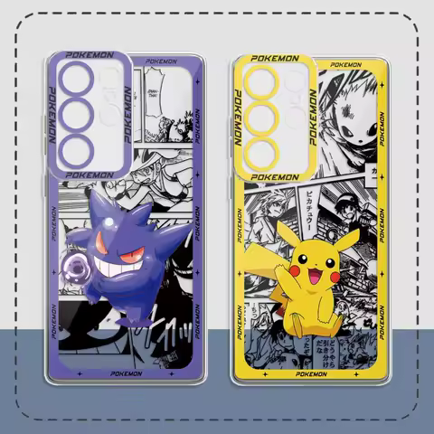 Case for Samsung Galaxy S24 Ultra S25 S23 Plus S22 S21 FE S20 Note 20 10 Angel Eye Phone Cover Anime Pokemons Pikachus