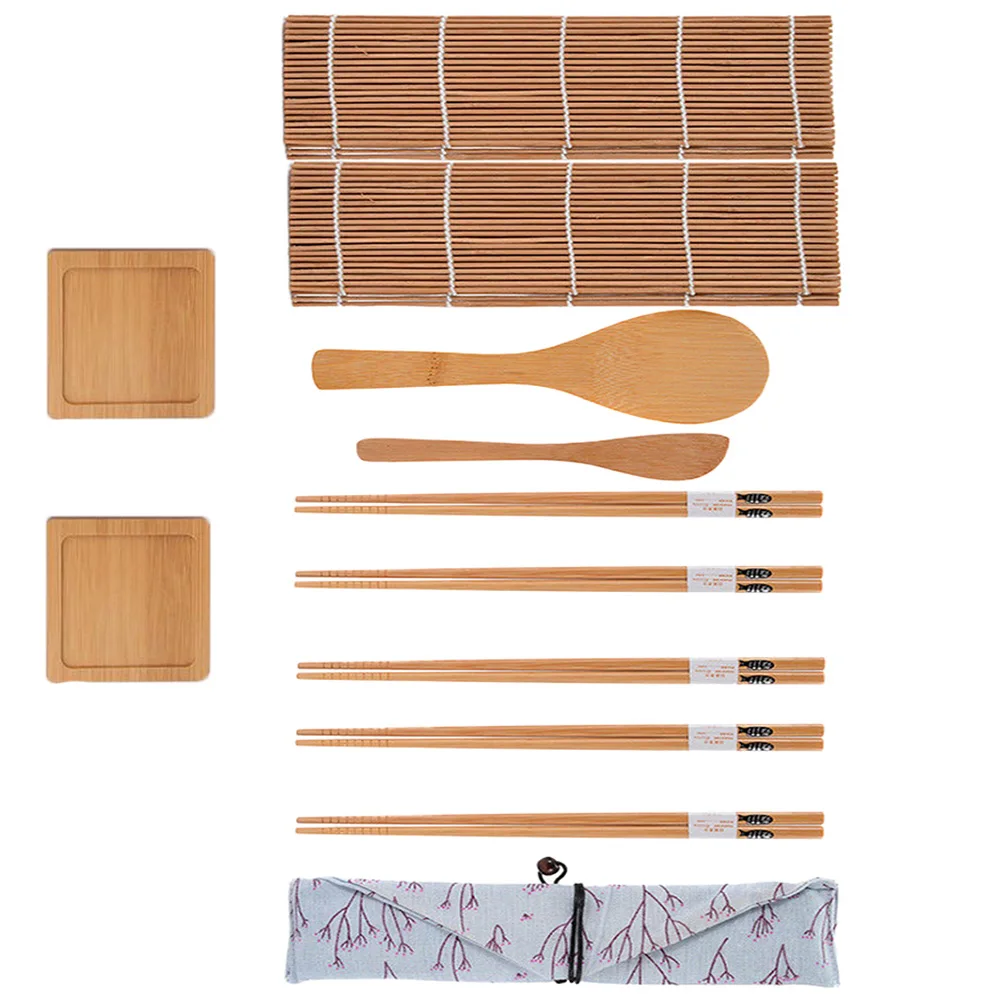 

12pcs Sushi Tool Set Fully Equipped Bamboo Mat Easy to Use Perfect for Home Restaurants Beginner Friendly Sushi Making Kit