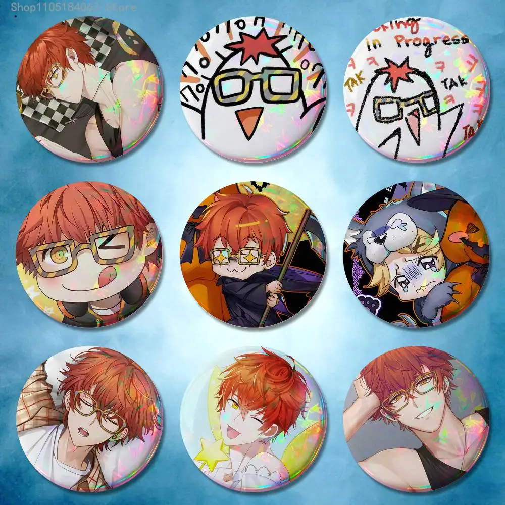 

Anime Mystic Messenger Game 707 Badges Button Round Creative Pin Brooch Badge Bag Decor Accessories Fans Collect Friends Gifts