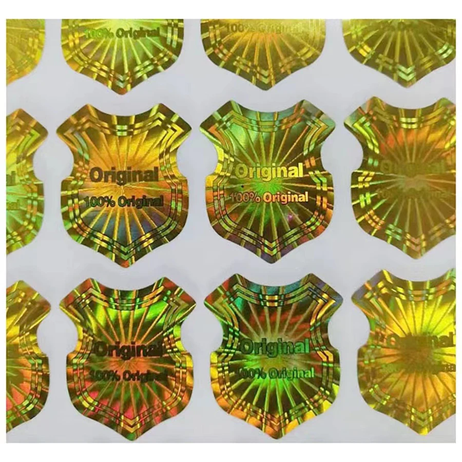 

100% Holographic Original Genuine Anti-Counterfeiting Security Label Laser Warranty Disposable Sticker Custom Logo Design