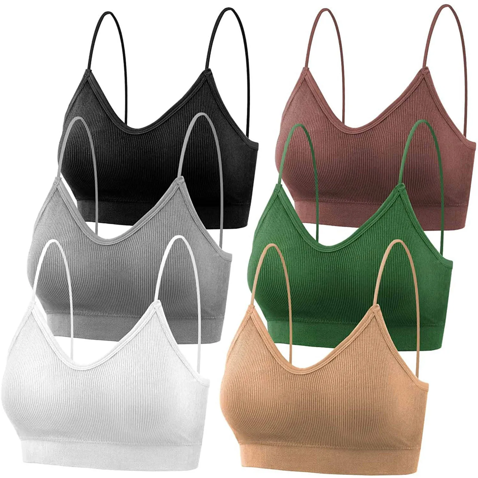 

6 Pieces Underwear Women No Steel Ring Lingerie Bra Tube Top Wrapped Chest Camis Thin Tube Top Sexy Lingerie Female Girl Bra