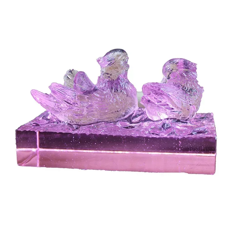 Glazed Zen mandarin duck ornament Valentine's Day decoration wedding gift wedding couple glass anniversary