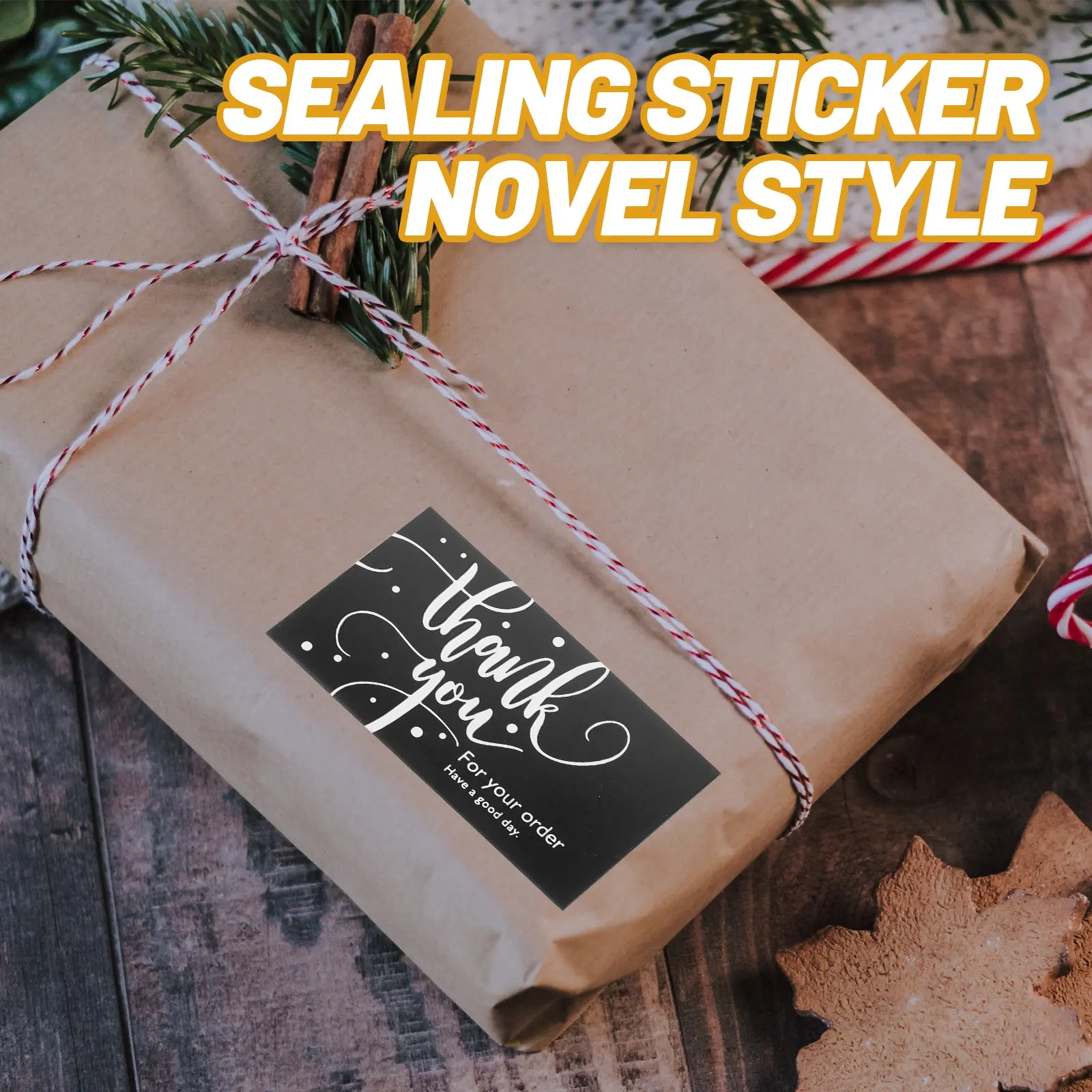 

100Pcs Thank You Adhesive Seal Stickers Paper Label for Gifts Envelope Baking Cake Box Decorative Sealing Thank You Stickers