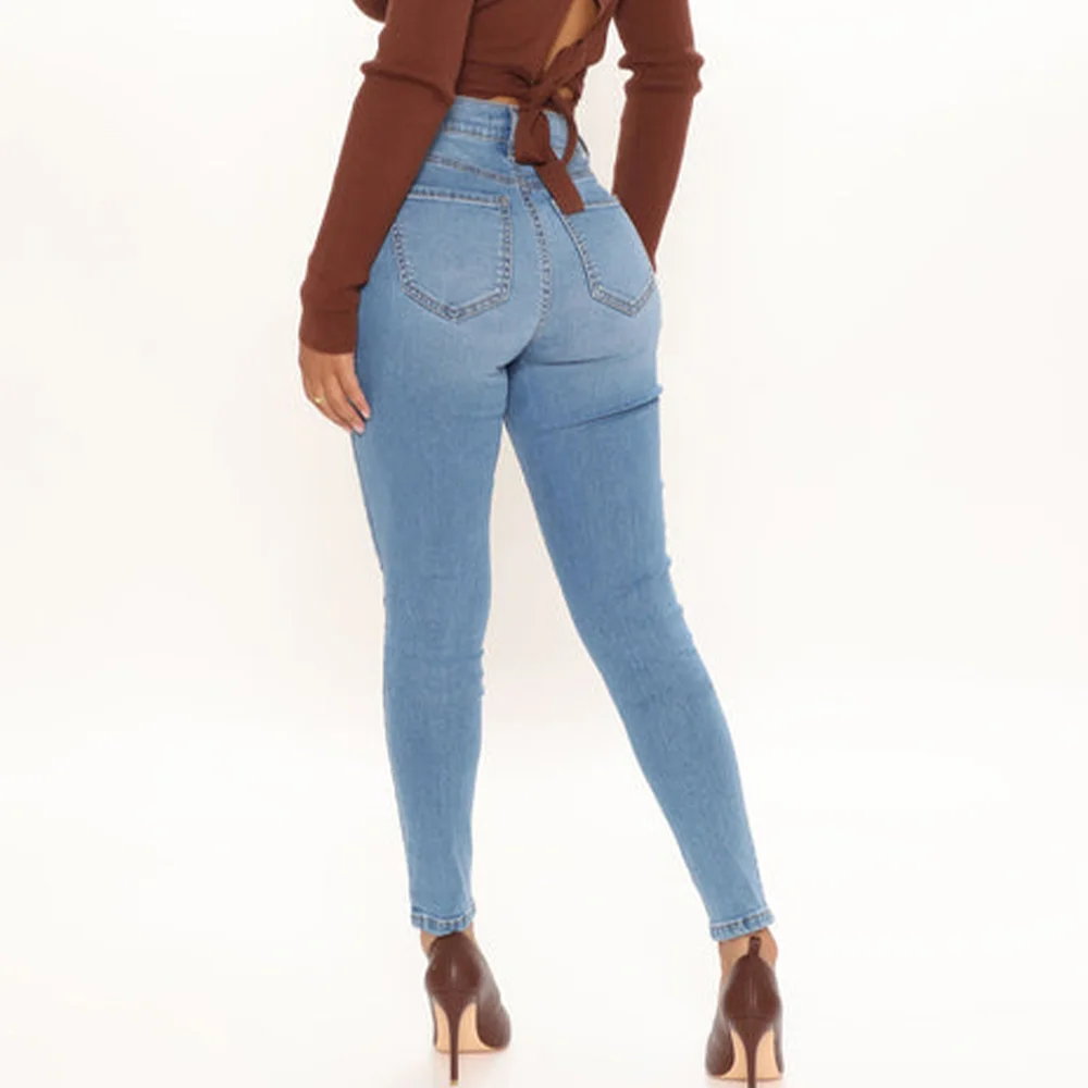 Fashion Skinny Pencil Jeans Vintage High Waist Women Slim Stretch Denim Pants Tight Trousers 2023 New Pants