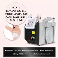 2024 Factory Outlet 4 in 1 360 Magneto-Optical IPL/OPT/E-Light Hair Removal YAG Laser Tattoo Whitening Beauty Equipment