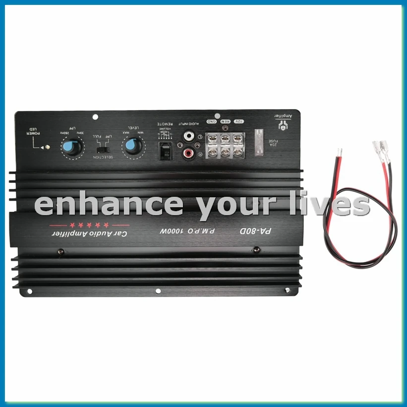 

PA-80D 12V 1000W Car Audio High Power Amplifier Amp Board Powerful Subwoofer Bass Amp Car Player-A23U