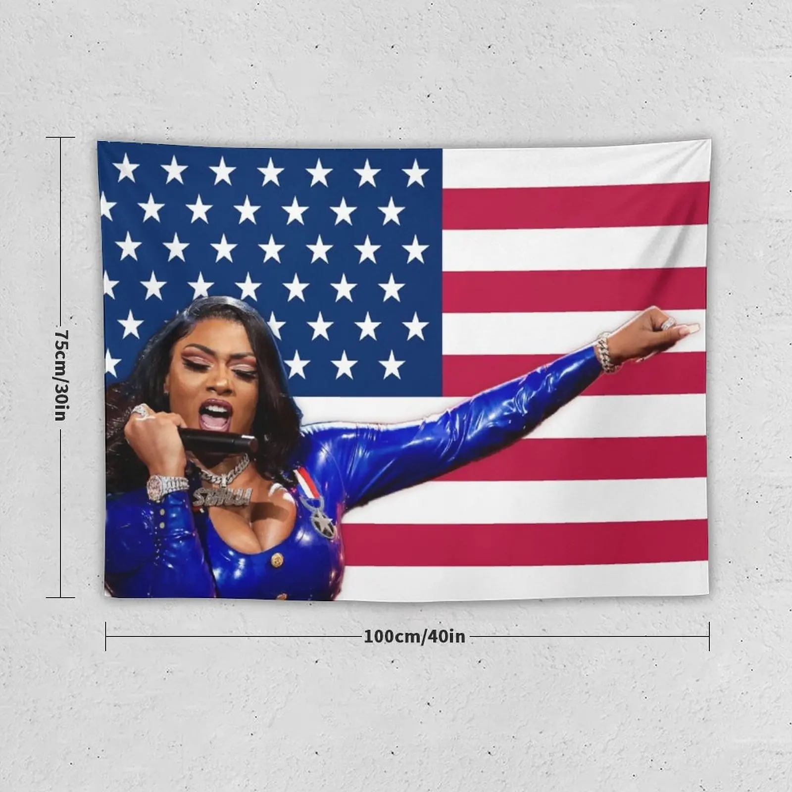 Megan Thee Stallion American Flag Tapestry Japanese Room Decor Room Decor For Girls Home Decor Aesthetic