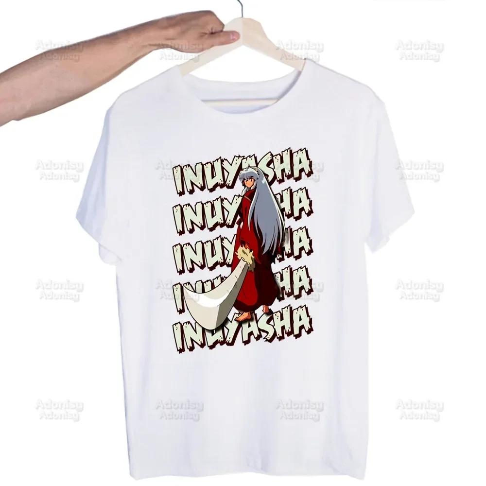 Inuyasha Sesshoumaru Higurashi Kagome męska koszulka śliczna koszula z nadrukiem moda męska T-Shirt dla mężczyzn Casual topy z krótkim rękawem