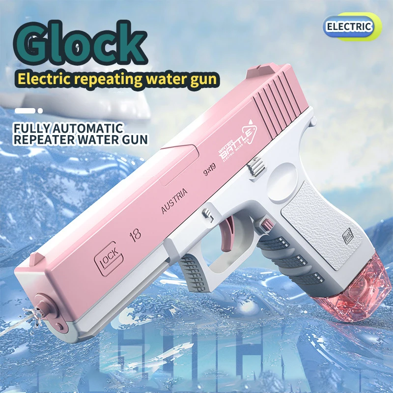 Summer Electric Pistol Water Guns Toys Full Automatic Summer Shoot Beach Outdoor Fun Toy For Children Boys Girls Adults Gift