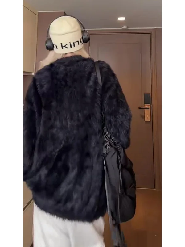 Maglione lavorato a maglia in velluto Mouton caldo da uomo Autunno Inverno Abbigliamento interno Base irt American Lazy Sle Morbida fibra di poliestere