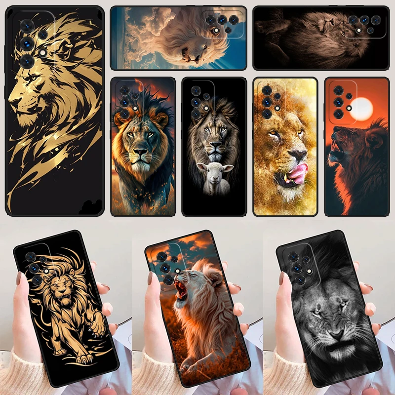 Roaring Lion Animal Lion Head Graphic For Samsung A52 A72 A73 A20e A21S A50 A70 A11 A12 A42 A31 A40 A51 A71 A32 A80 Phone Case