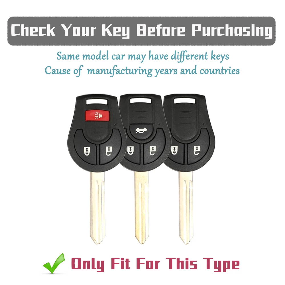 Car Key Case For Nissan Sylphy Cube Juke Rogue Micra Qashqai Altima Maxima Sentra Versa Transmiter 2/3 Buttons Cover Key Chain view 3