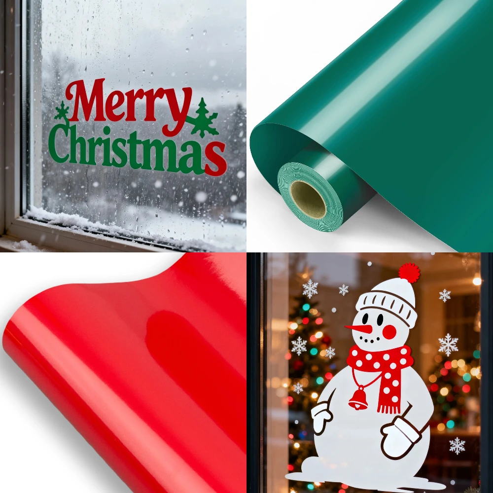 

1 рулон, рождественский и новогодний постоянный клей, виниловый самоклеящийся сделай сам, стеклянный ящик для хранения скрапбукинга, автомобильные наклейки, вывески