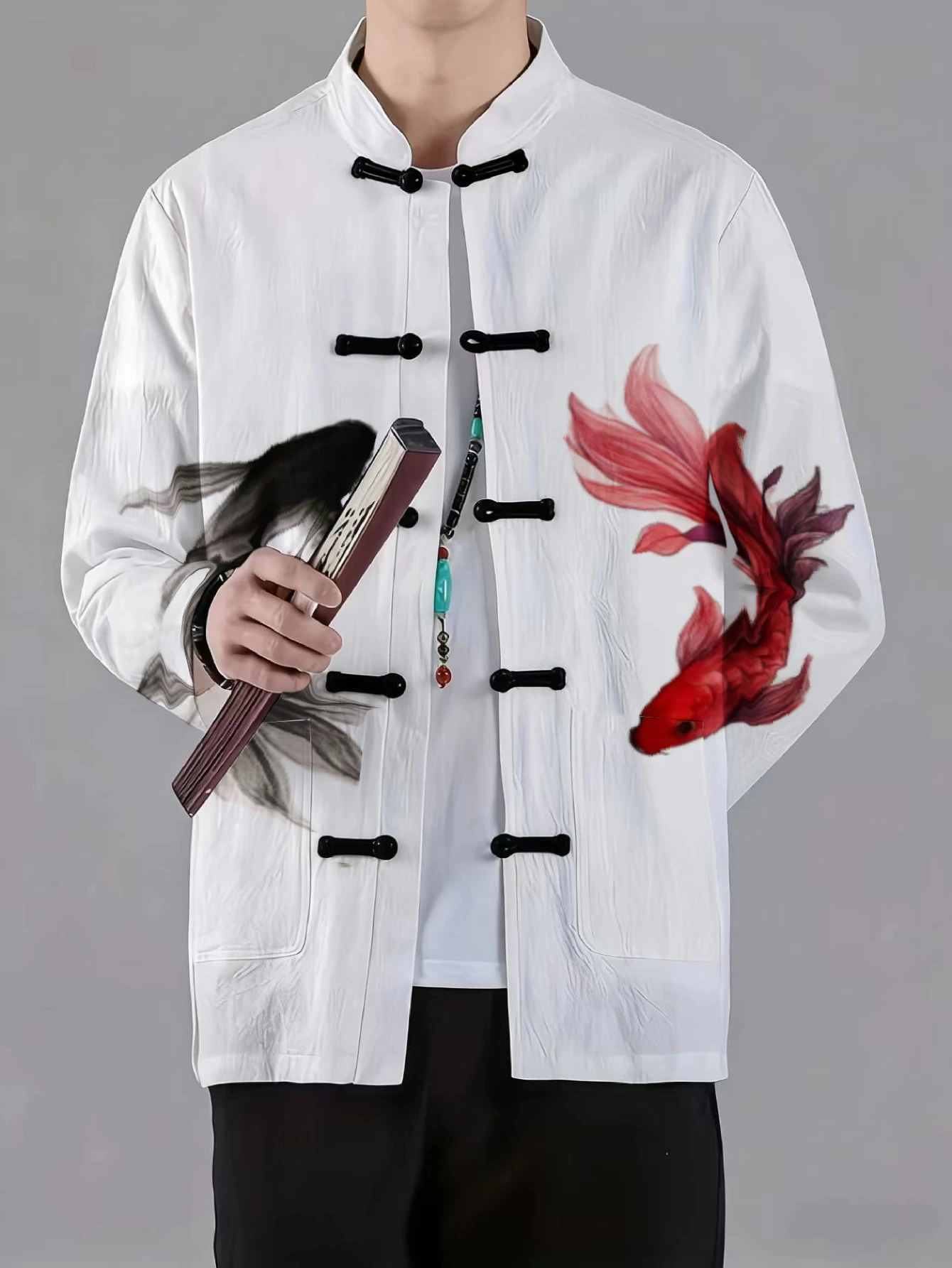 Vintage Collectible Marbles - Veste pour homme à col mandarin