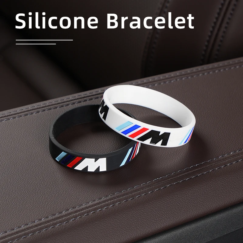 Silicone Wristband Flexible Sports Bracelet Decoration For BMW M Power M3 M4 M5 X1 X3 X5 G30 G20 F30 F20 F10 F48 G01 G02 G05 G32