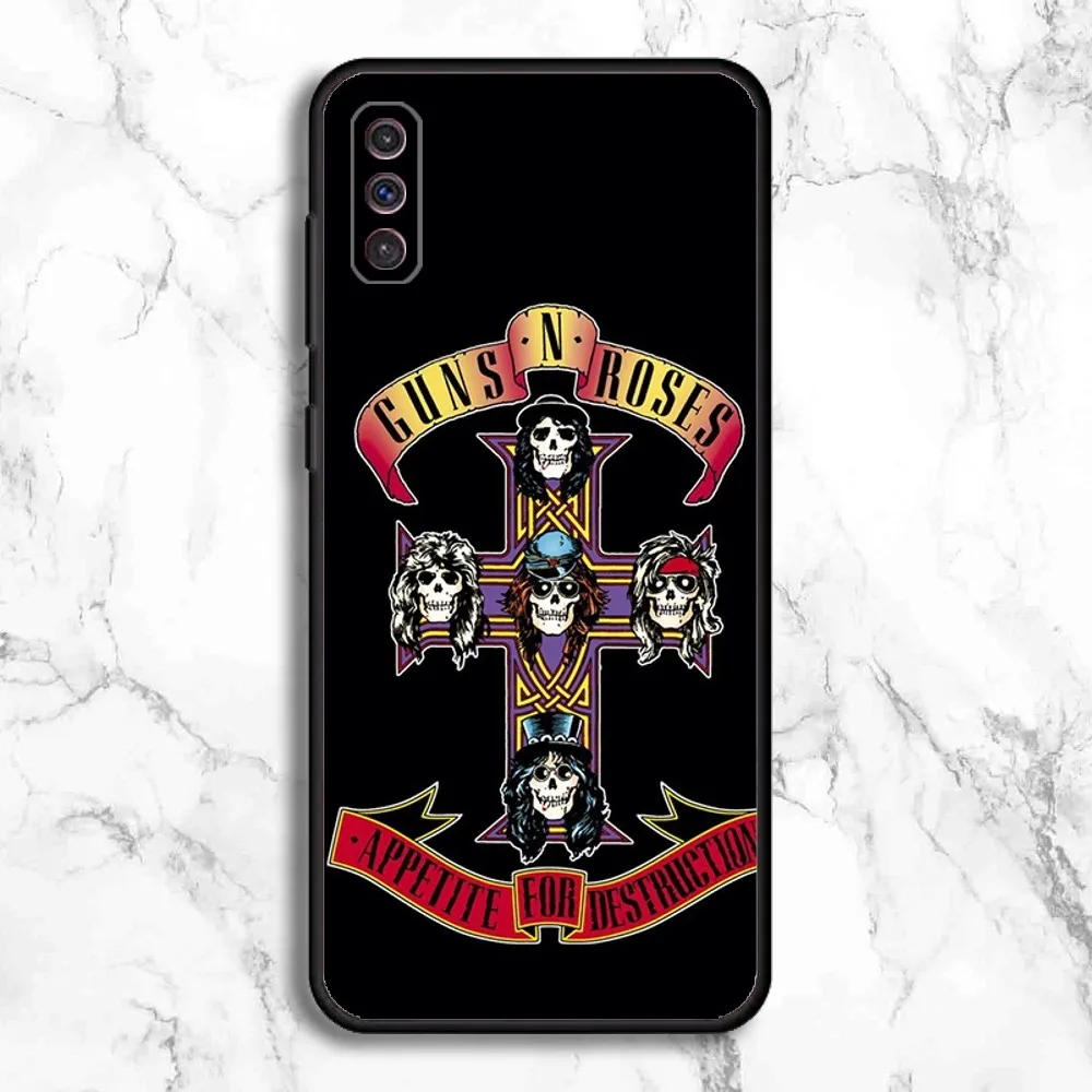G-Guns N Roses Rock Band Phone Case For Samsung Galaxy A13,A21s,A22,A31,A32,A52,A53,A71,A80,A91 Soft Black Phone Cover