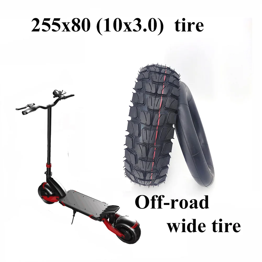 10 Inch 255x80 Tire Refit Thickened and Widened Off Road Tire Inner Tube Snow Antiskid Tyre 10x3.0 for ZERO 10X  Mantis