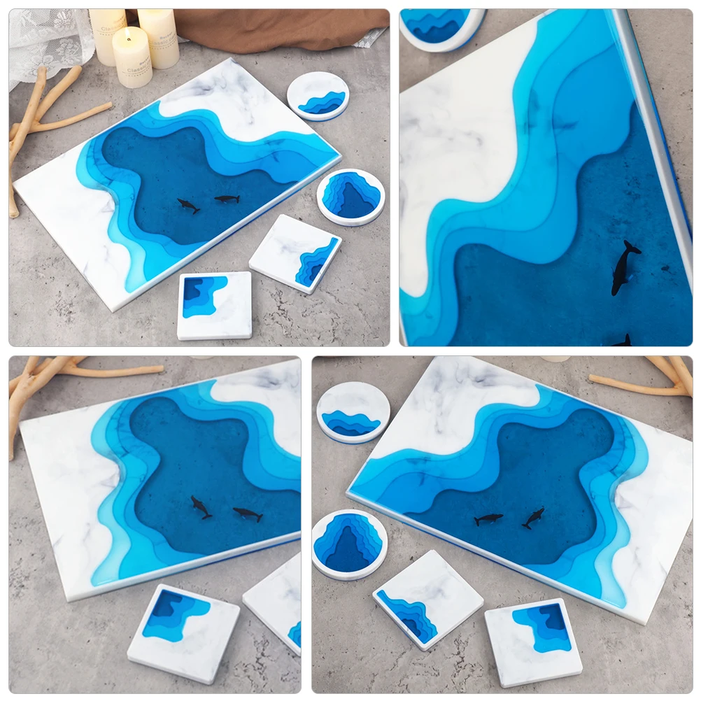 

1pc Silicone Tray Molds Flexible High Transparency Diy Mold Decorative Crafts Resin Epoxy Drop Shaped Irregular Molding Tool