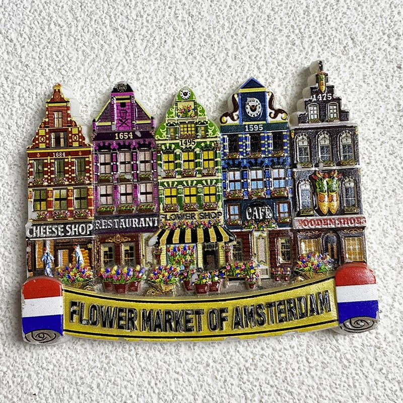 

Amsterdam World Cultural Tourism Souvenirs, Kitchen and Home Decorations, 3D Magnetic Refrigerator Stickers