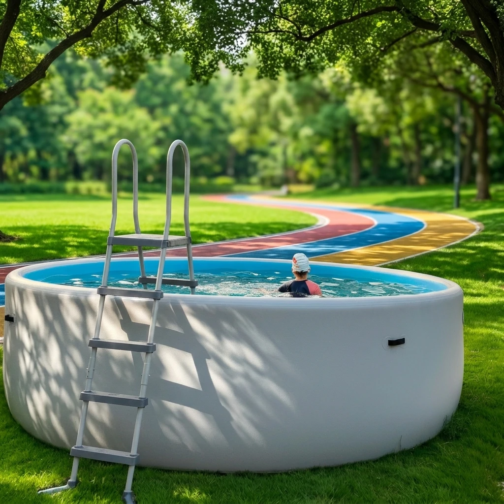 -For Leakproof DWF Double Wall PVC Inflatable Children's Family Pool for Outdoor Garden Use^