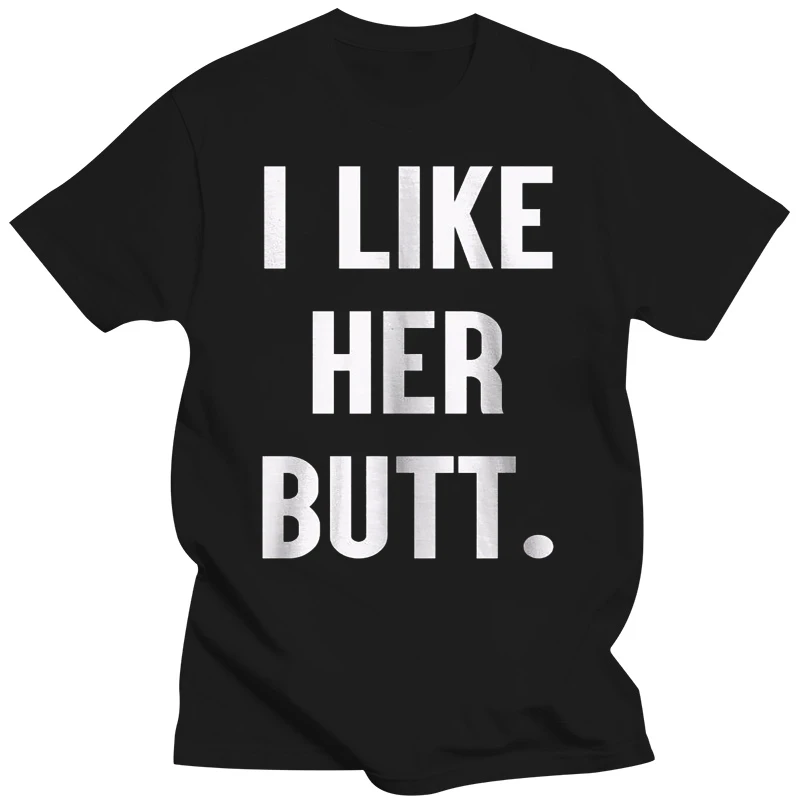 I Like His Beard Her Butt T Shirt Couple Honeymoon Valentines Gift Hubby Wifey Short Sleeves Cotton T-Shirt Fashion