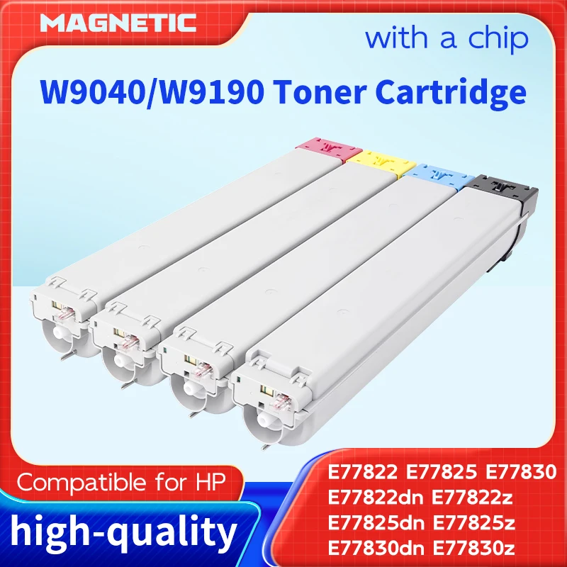 Compatible With HP E77822/E77825/E77830 E77822dn E77822z E77825dn Printer W9190MC/W9040MC-W9193MC/W9043MC Toner Cartridge-Hi-Cap