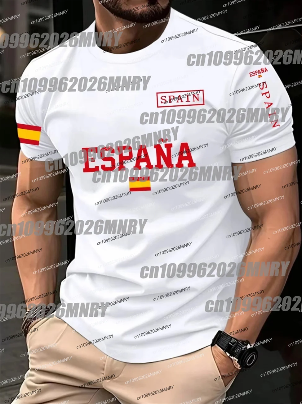 camisa-de-futebol-da-espanha-para-homens-classica-casual-manga-curta-tops-de-ciclismo-camiseta-esportiva-o-neck-para-homens