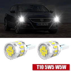 2pcs T10 W5W Super Bright Car Interior Light Clearance Side Marker Lamp 168 194 LED Auto Wedge Parking Bulbs For Vw Passat b6 cc