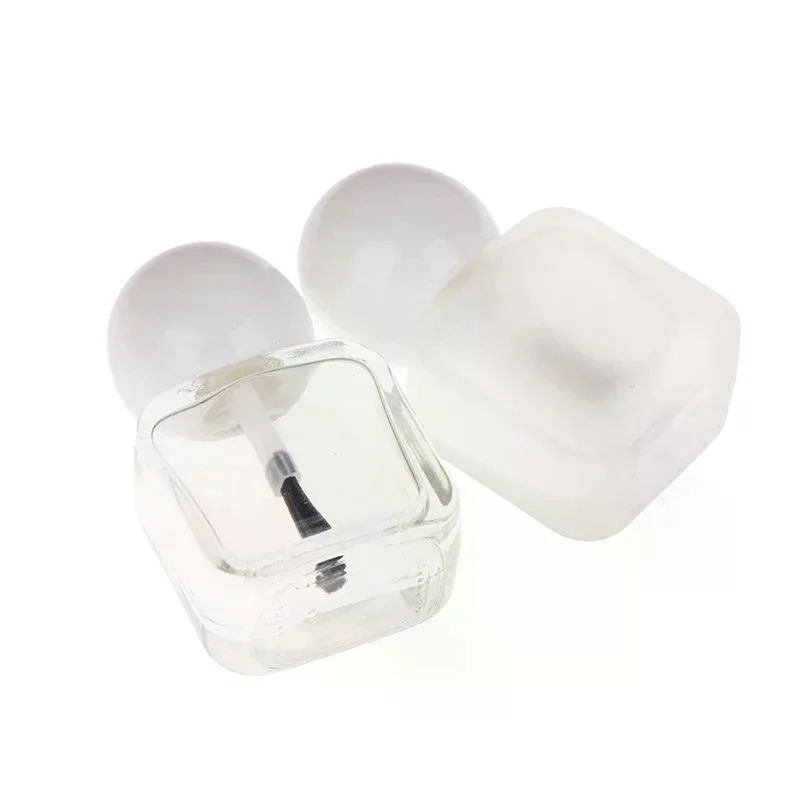 1pcs 10ml Nail Polish Gel Brush Cap Tool Empty Bottles Clear Glass With Oil Art For Nail Art Design