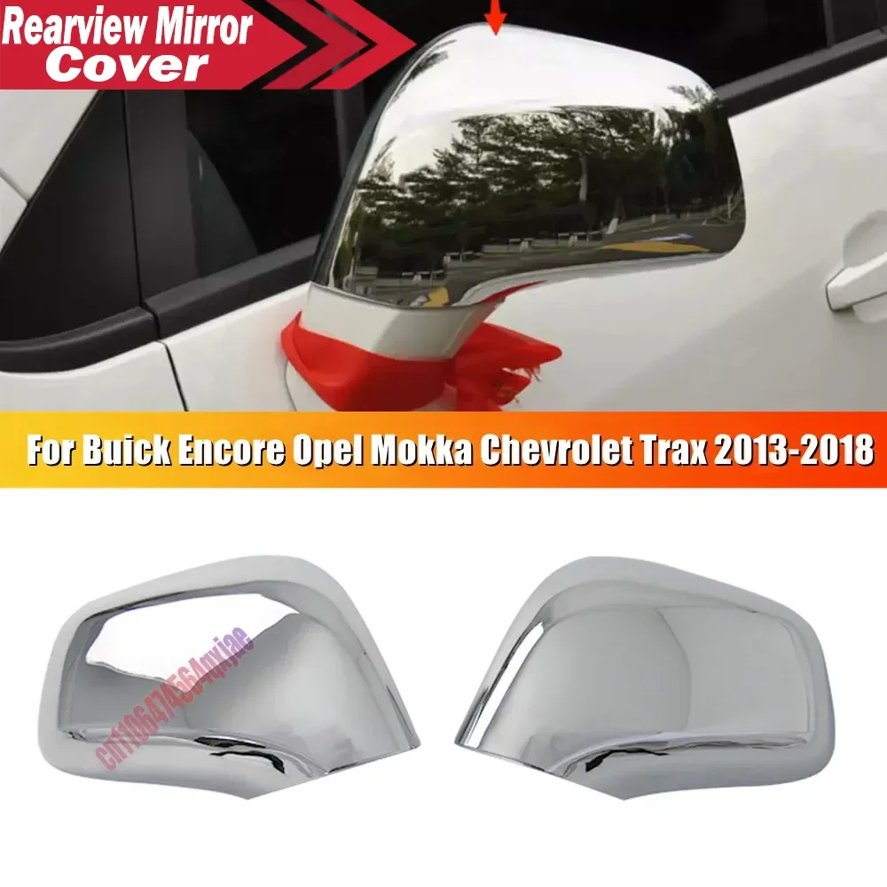 ABS Side Mirror Cover Wing Cap Exterior Door Trim Adhesive Sticker For Buick Encore Opel Vauxhall Mokka X Chevrolet Trax Tracker