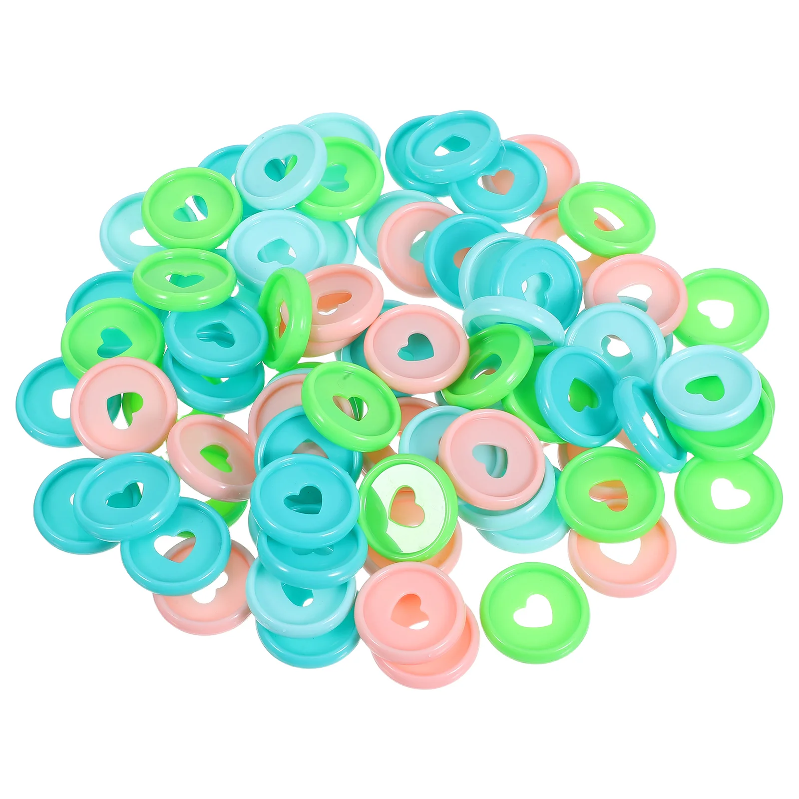 

80Pcs Pastel Binder Discs PP Material Loose-Leaf Binding Rings for Notebooks Planners Diary Organizers Binding Supplies