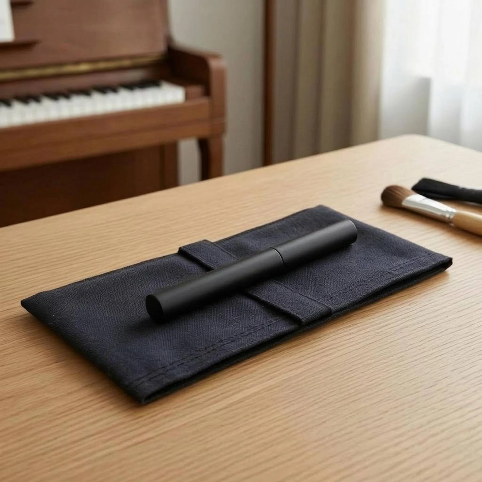 

Piano Tuning Cloth Cutter Aluminum Alloy Keyhole Felt Cutter Hand Tool Safety Cap Black