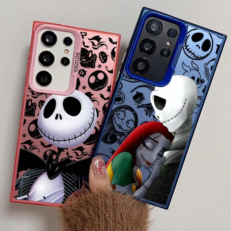 The Nightmare Before Christmas For Samsung A73 A72 A71 A53 A52 A33 A54 A34 A35 A36 A55 A56 5G Colorful Silver Phone Case