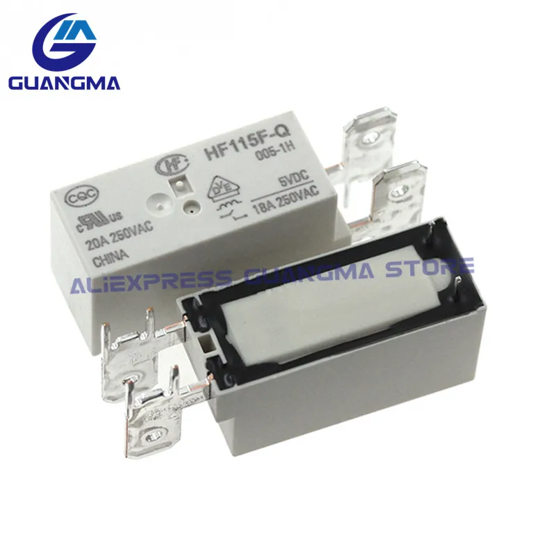 10PCS HF115F-Q-005-1H HF115F-Q-012-1H HF115F-Q-024-1H HF115F-Q-048-1H HF115F Q 012 024 1H DC5V 12V 24V 48V Power Relay