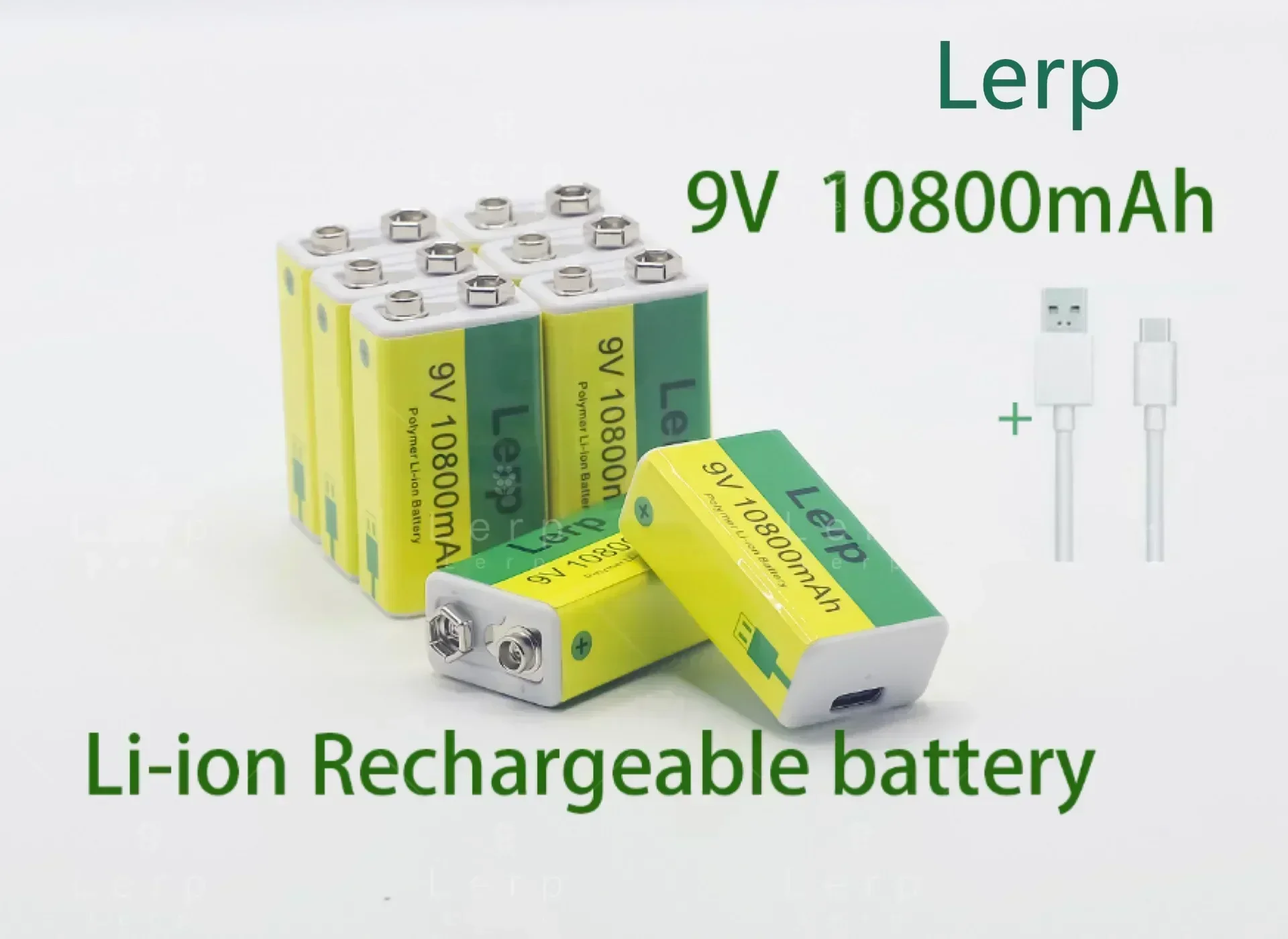High-Quality Rechargeable Lithium-Ion Battery: 9V, Suitable for Toy KT Microphones, with Mini USB Charging