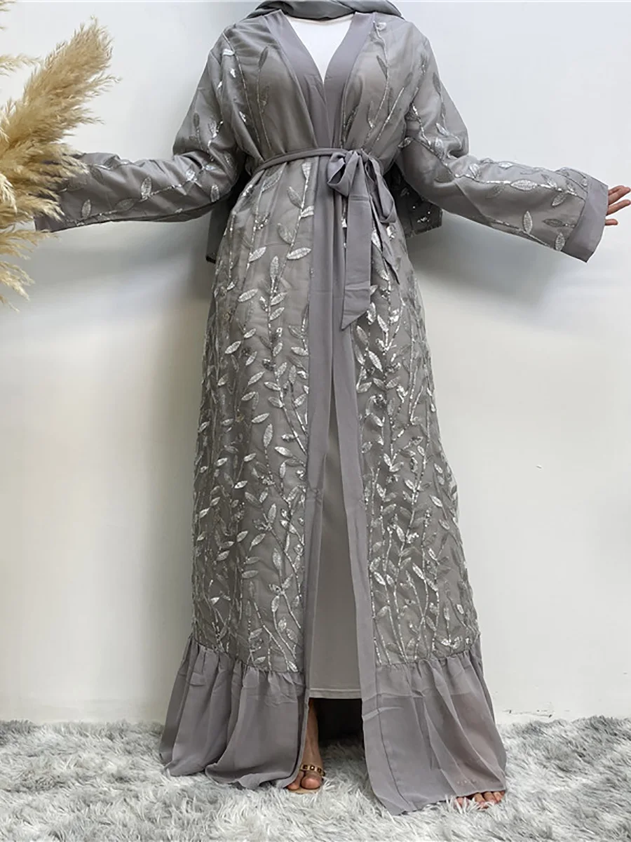 Ramadan Femme Musulmane Embroidery Kimono Turkey Kaftan Islamic Clothing Muslim For Women Cardigan Caftan Robe
