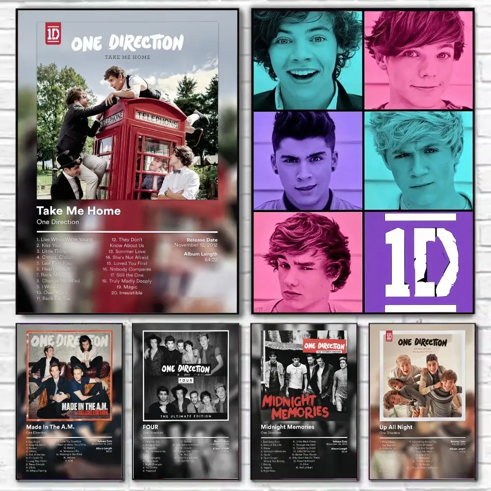 Band One Direction Poster Stylish Wall Art Print for Living Room Bedroom Study Office Café Home Decor Modern Gift