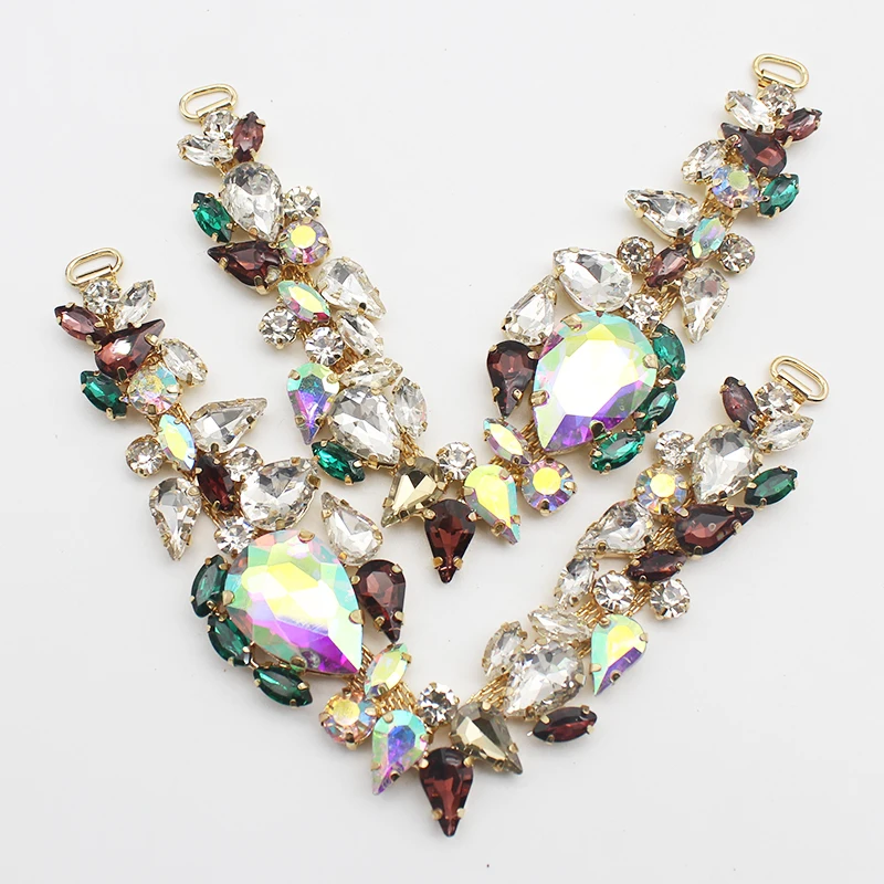 Nuevo 1 par de chanclas, accesorios decorativos, joyería Vamp con diamantes de imitación, diamantes de imitación con incrustaciones de Metal, hebilla de flor para zapatos
