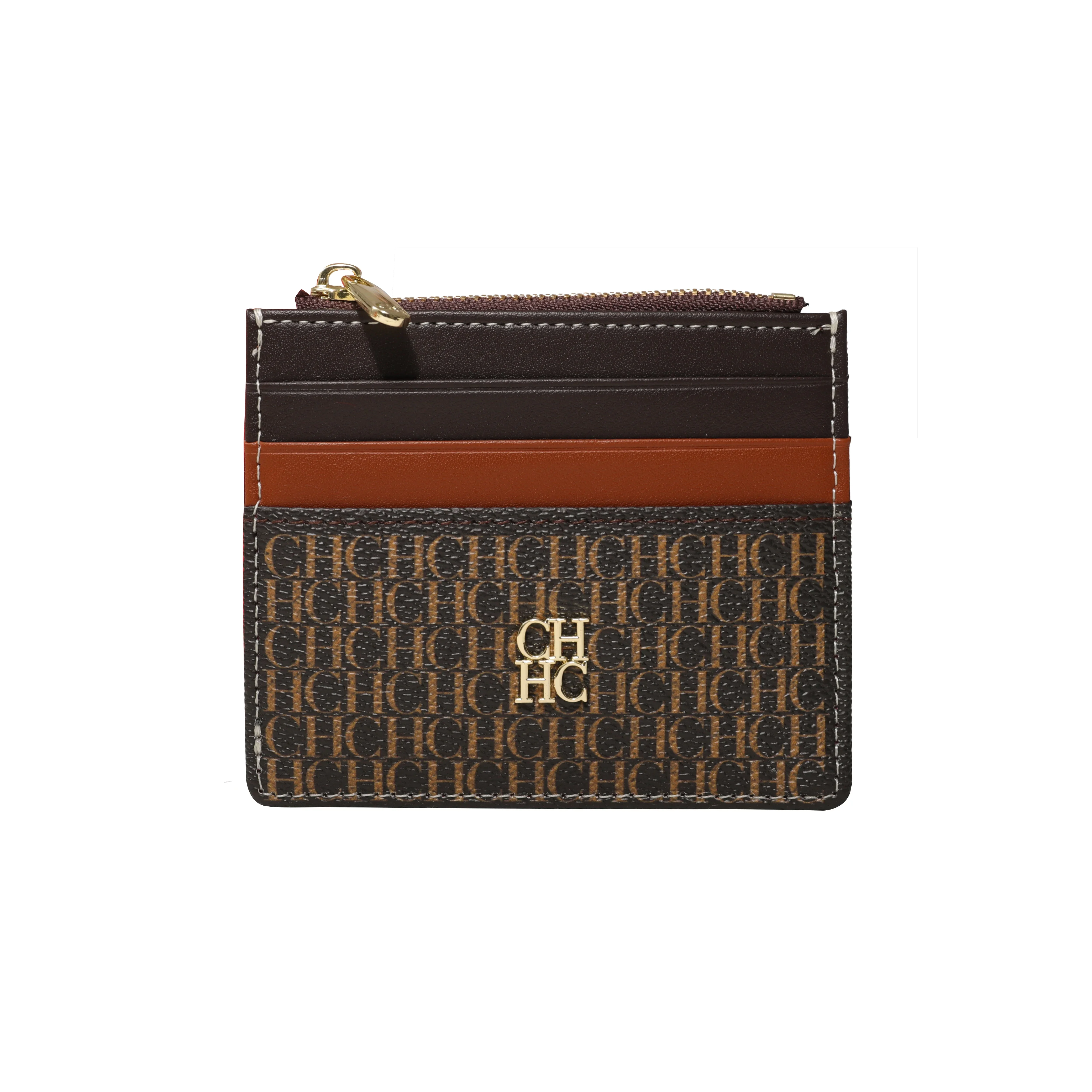 CH Decoration Durable Elegant Brand Design Sense Letter Decoration Zipper Women's Bag Wallet Exquisite Compact Convenient