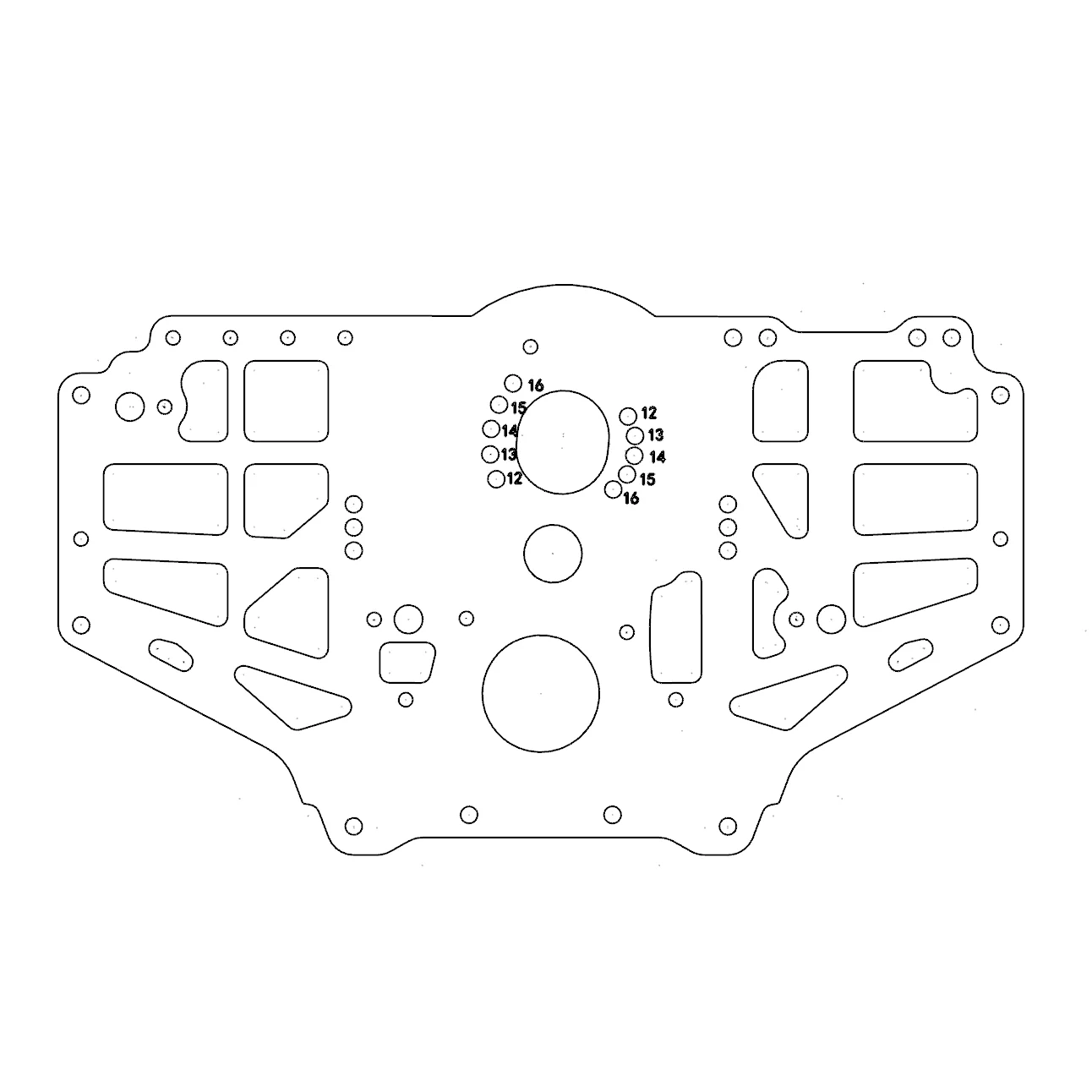 Carbon Fiber Center Gearbox Guard Plate for Losi LMT 4WD Solid Axle Monster Truck 1/8 RC Car Upgrade Parts Accessories