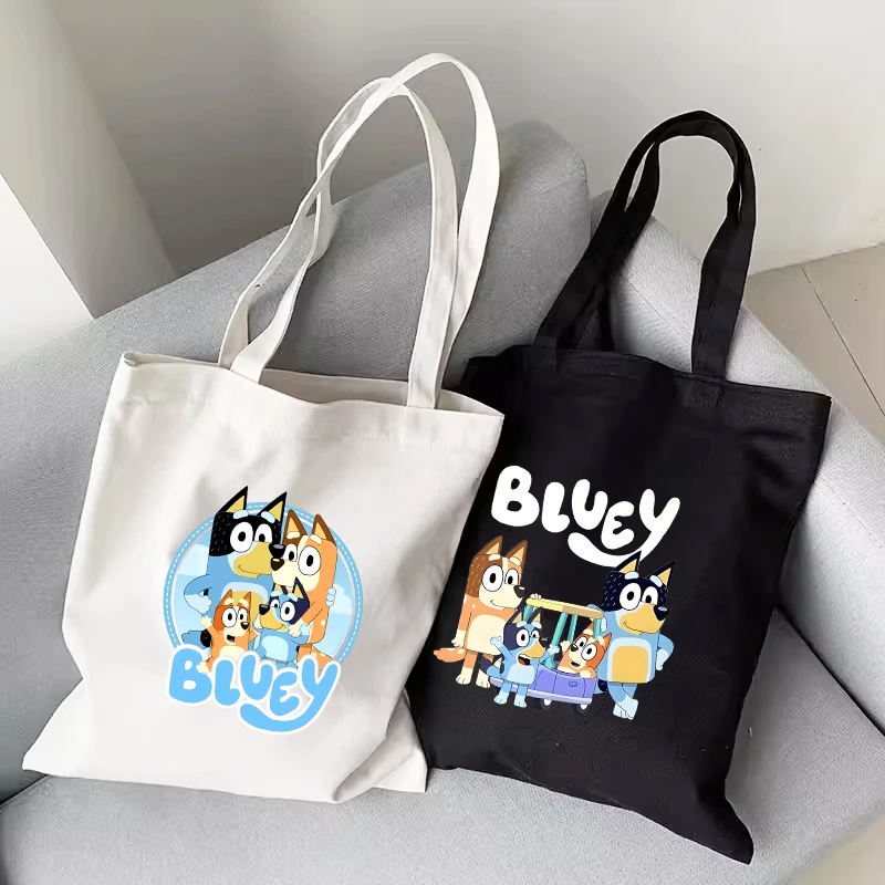 

Bluey for Men Women Adult Shoulder Bag Bingo Chilli Cartoon Anime Print Kid Child Shopping Pack Y2k Vogue Canvas Fabric Hand Bag