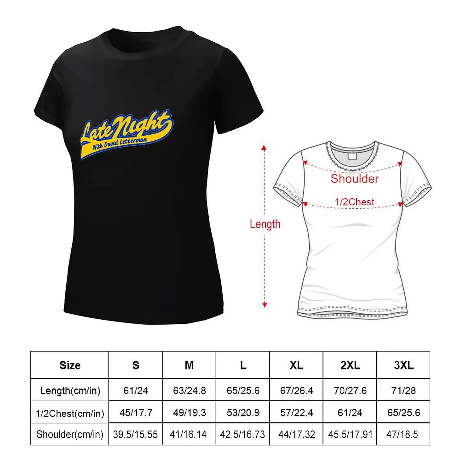 Late Night With David Letterman Shirt T-Shirt summer tops plus sizes summer top quick drying spring clothes Women 2024