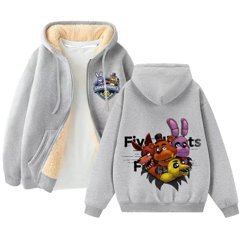

Five Nights At Freddys Lamb Куртка Осень Зима Мультяшное Игровое Пальто Удобная Теплая Толстовка Топы Мужчины Женщины Пара Толстовка Подарок