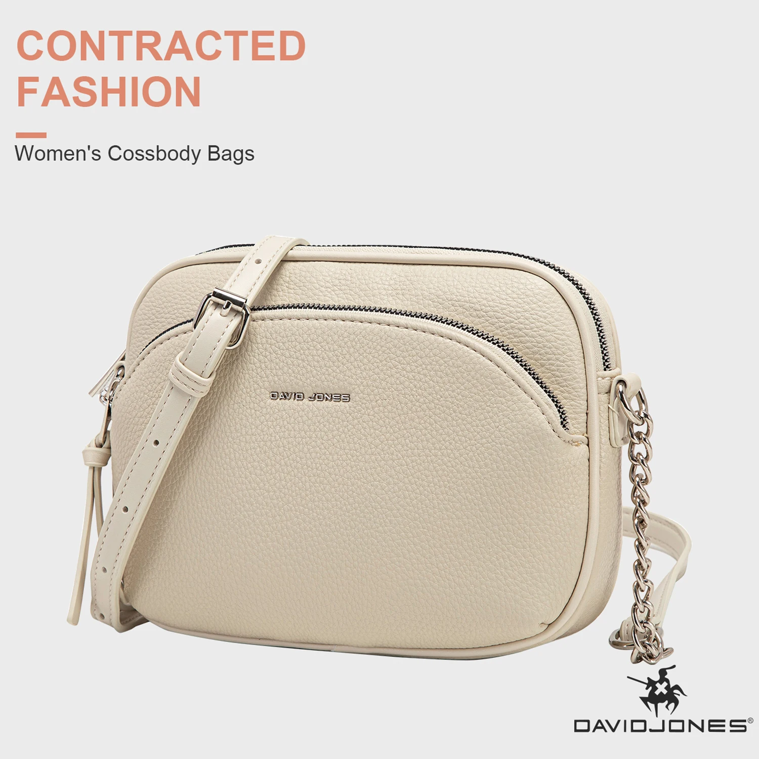 David Jones-Bolsos De noche Vintage para mujer, bolsos de hombro a la moda, bolso de mano de cuero, bolso de diseñador para mujer