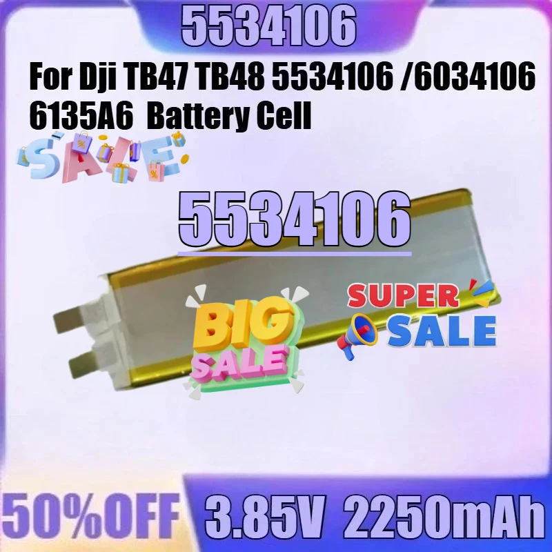 

5534106 3.8V For Dji TB47 TB48 5534106 /6034106 6135A6 Battery Cell INSPIRE 1 2.0 PRO RAW New for 5534106 3.8V Battery