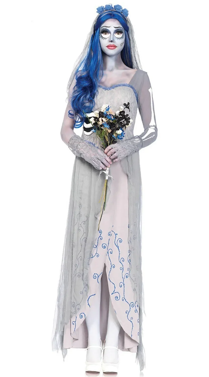 Dress for Female Devil Cosplay Party Devil Corpse Bride Costumes Halloween Women Scary Vampire Costume Clothes Witch Dresses