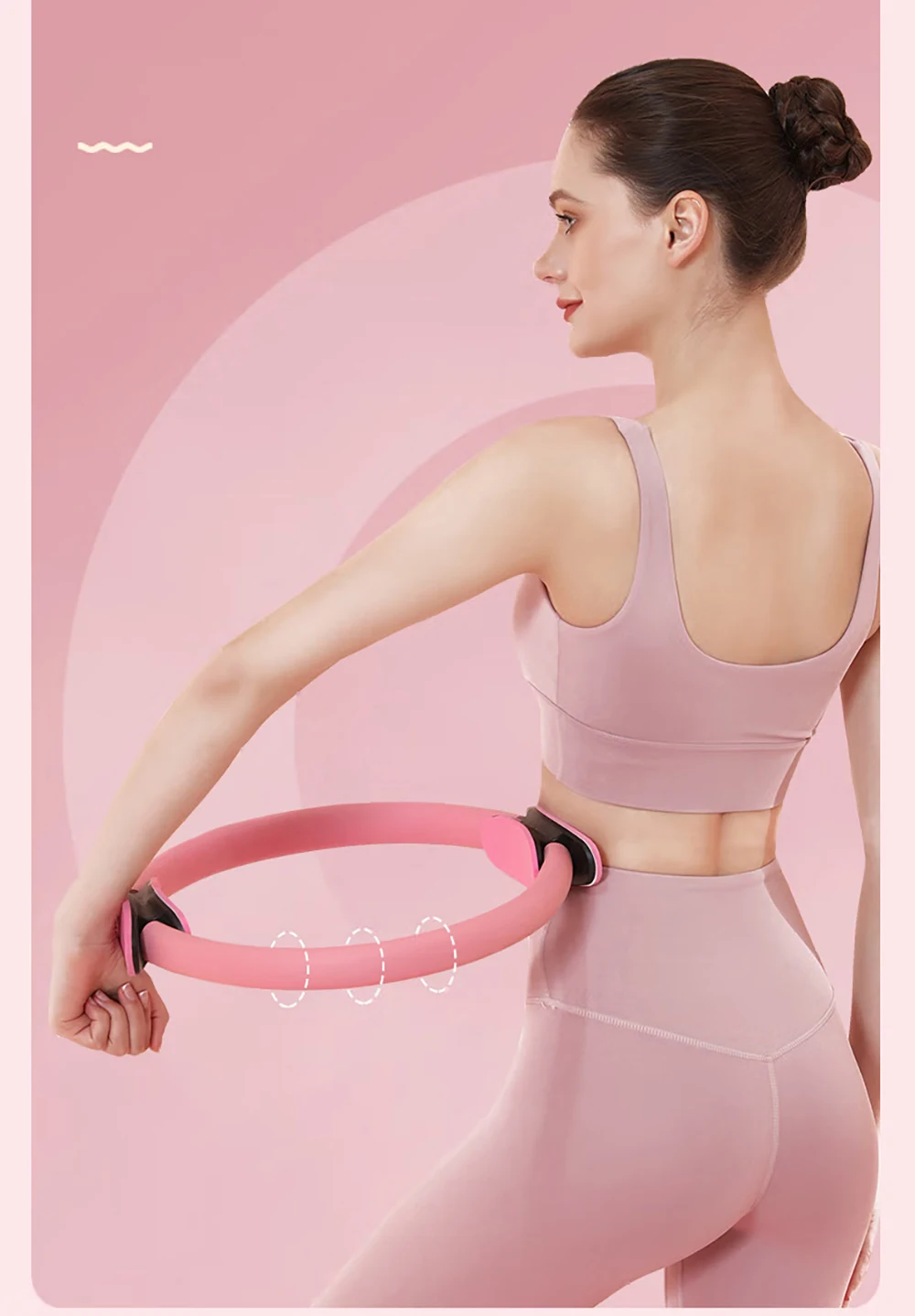 Yoga Pilates Ring Magic Circle Frauen Widerstand Home Workout Zurück Dünne Beine Gestaltung Postpartale Beckenboden Muskel Training – Detail 6