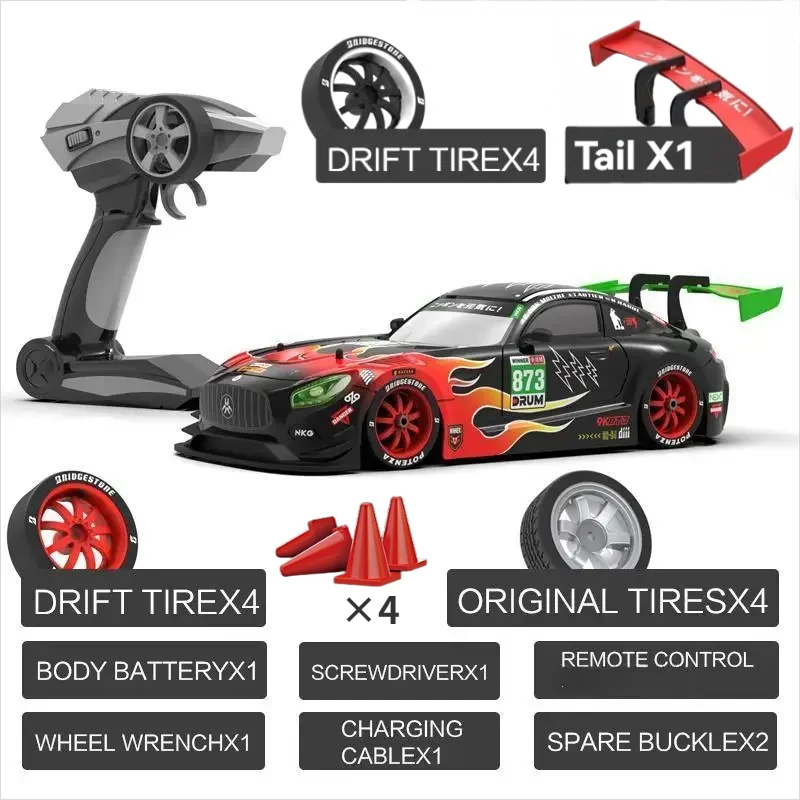 RC Cars 1:16 50km/h 2.4G Four-wheel High Speed Drive Drift Car Two Type of Tire Classic Edition Professional Racing Car for Gift