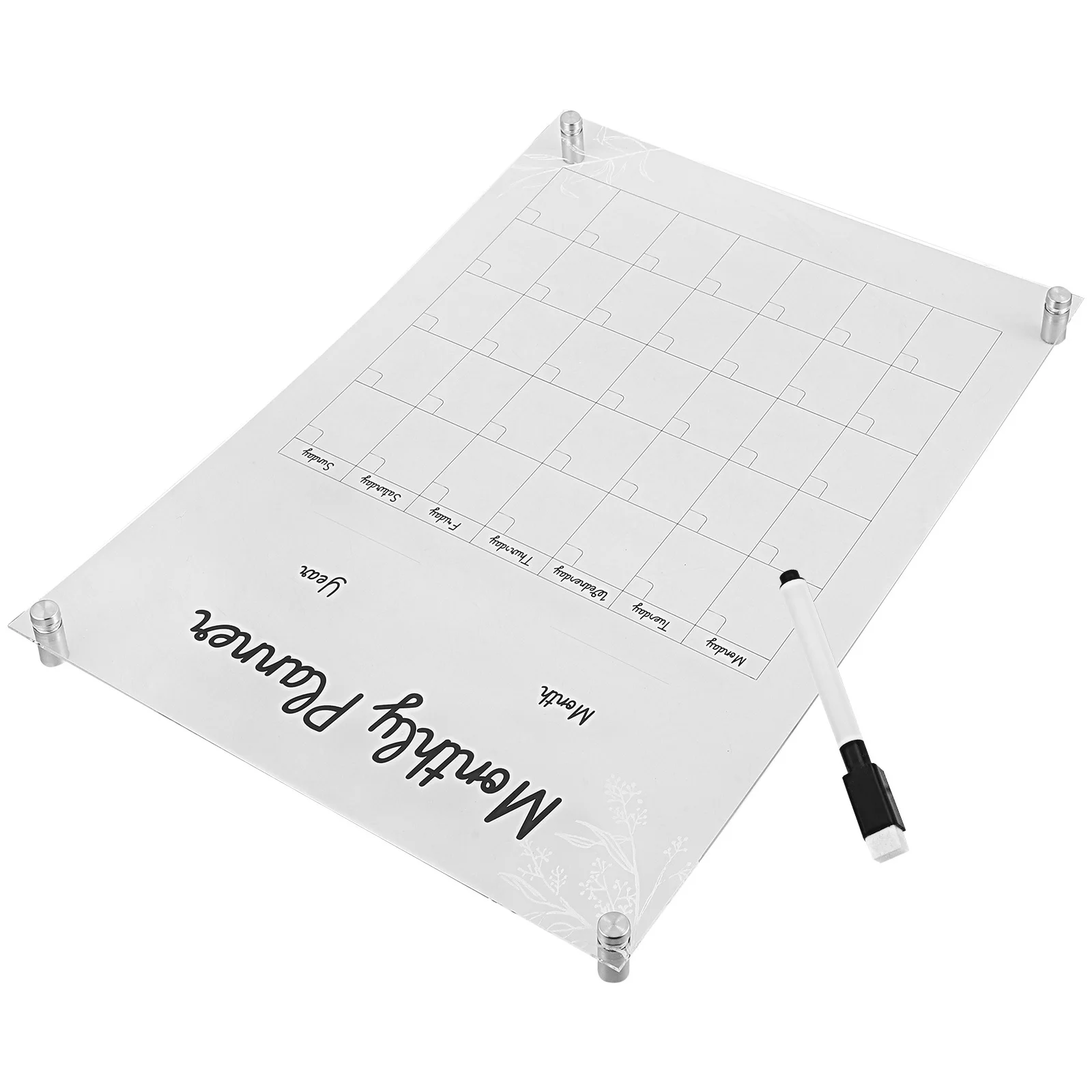 

1Set Acrylic Message Board Clear Erasable Weekly Planner for Office School Home Memo Reminder Acrylic Clear Message Board